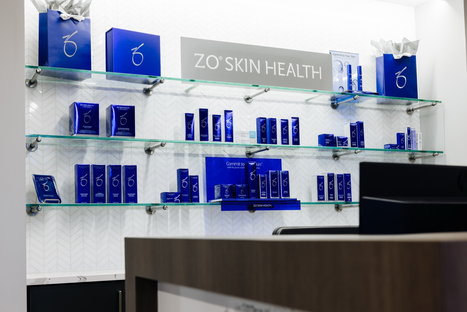 ZO Skin Health skincare product shelf